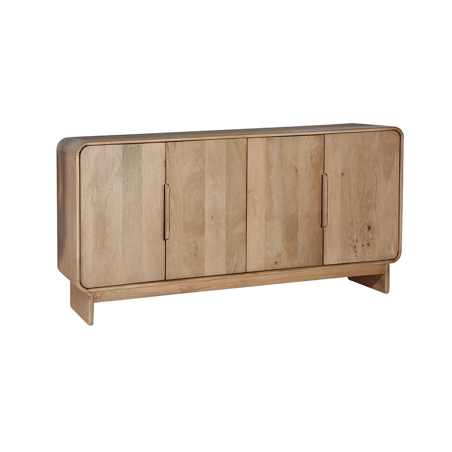 Aparador Canada de KODU Home Design, mueble de 4 puertas en madera de mango maciza de líneas redondeadas