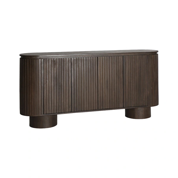 Aparador Kolga de KODU Home Design, buffet Art Deco en madera de mango maciza con puertas ranuradas