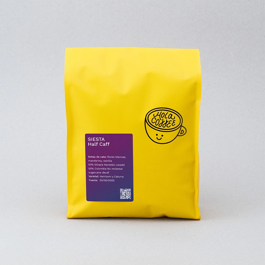 Cafe En Grano O Molido Semi Descafeinado Siesta Half Caff Hola Coffee Ifdesign Store 002