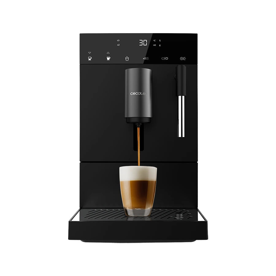 cafetera superautomatica cremmaet compact steam cecotec ifdesign store 001 — imagen principal en negro y acero