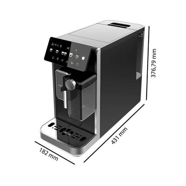 cafetera superautomatica cremmaet lungo latte cecotec ifdesign store 004 — cafetera en negro, cuarta vista