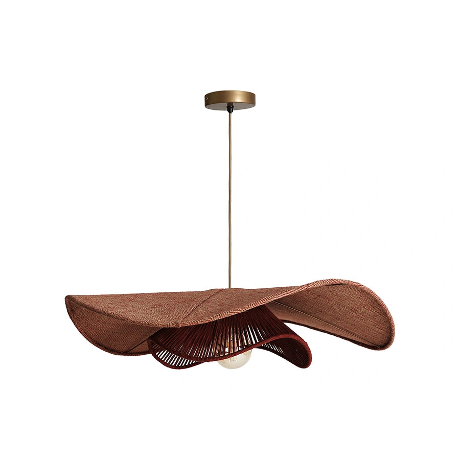 Lámpara de Suspensión Vittoria de KODU Home Design, pantalla de yute boho en color teja