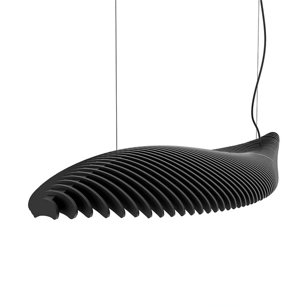 lampara de techo fish novolux ifdesign store 001 — vista principal, madera de haya en acabado negro