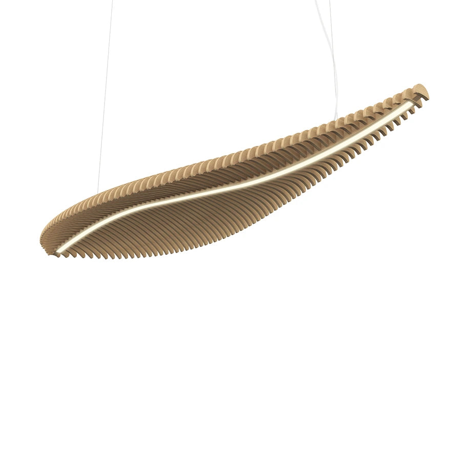 lampara de techo fish novolux ifdesign store 003 — detalle de las láminas de haya