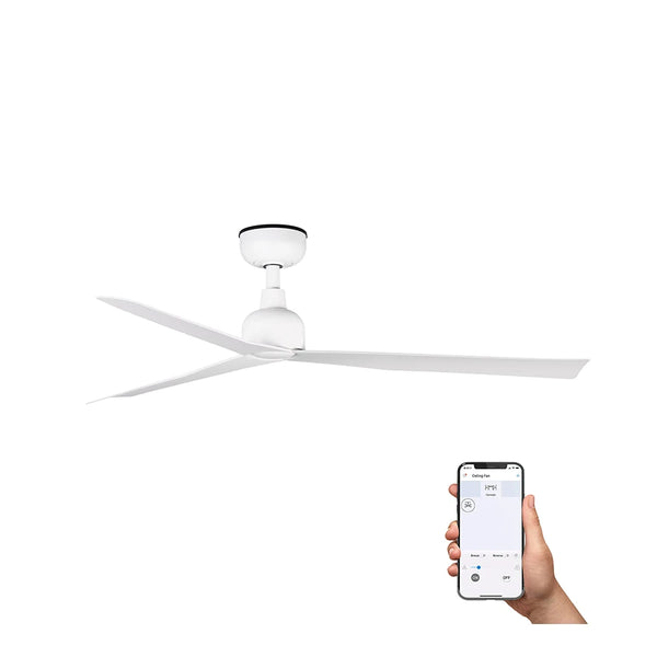 ventilador de techo marine faro barcelona ifdesign store 002 — vista con control por app desde el móvil, acabado blanco