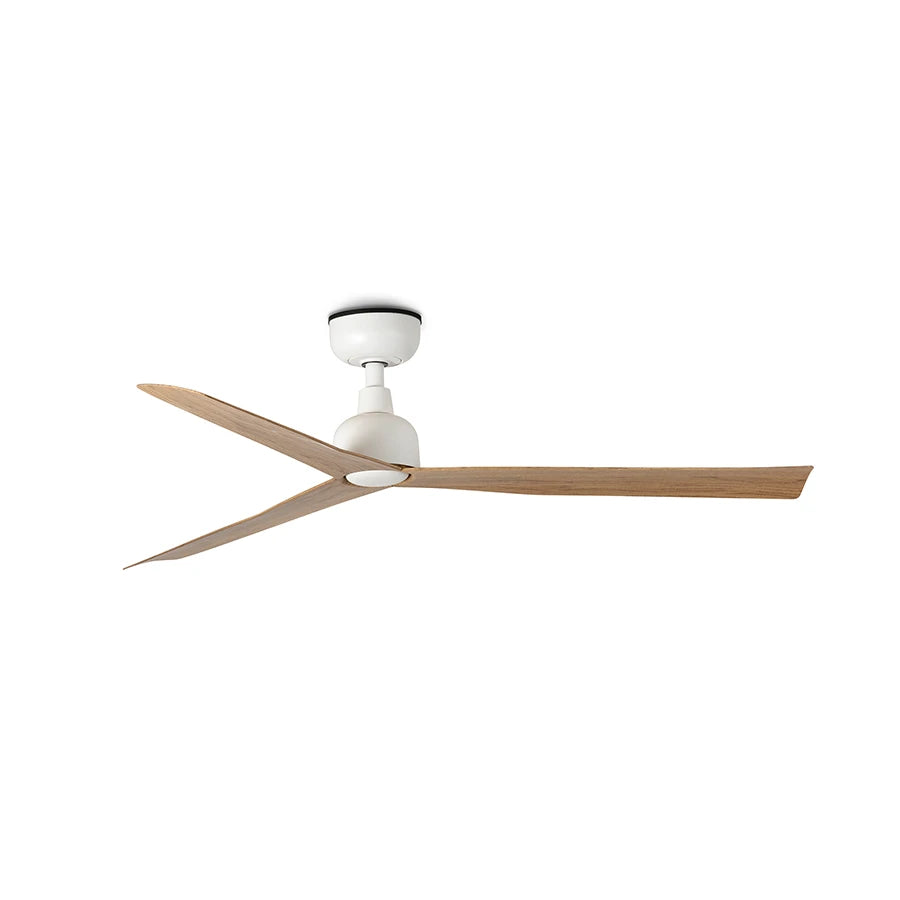 ventilador de techo marine faro barcelona ifdesign store 009 — vista principal, cuerpo blanco y palas de roble