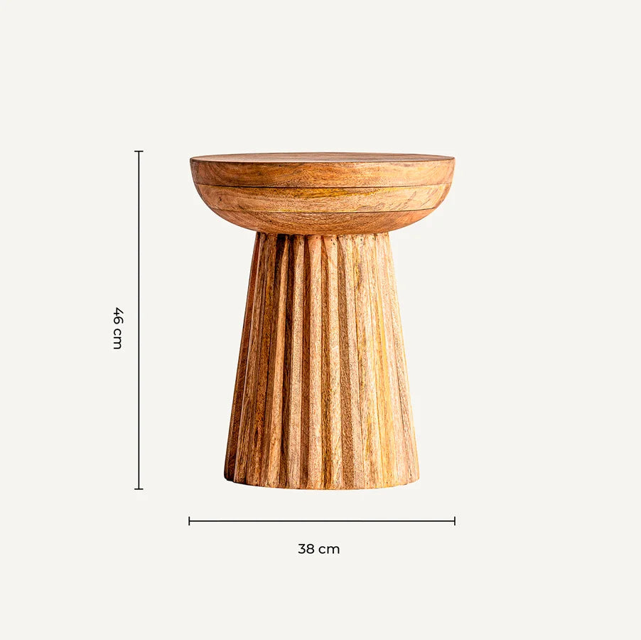 Mesa Auxiliar Plissé Wood 28591
