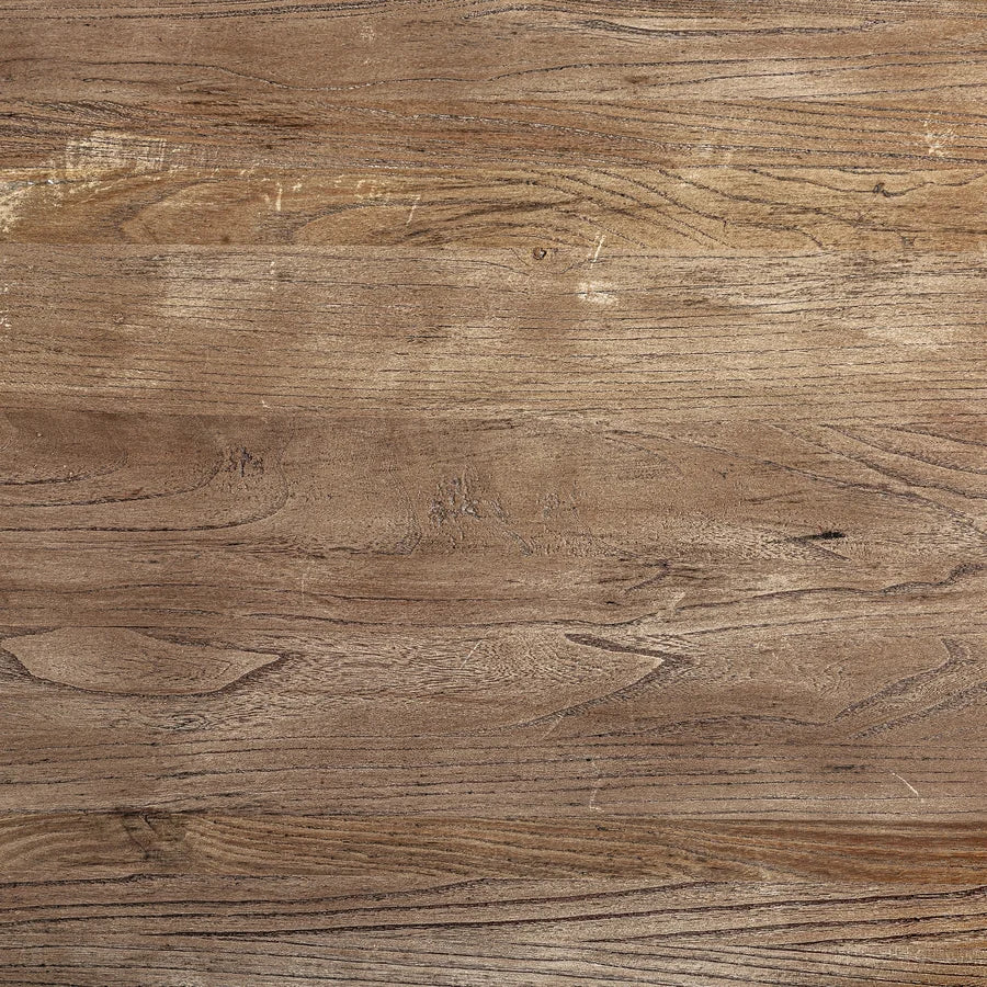 Veta, nudos y marcas de la madera de olmo del tablero de la Mesa de Centro Norvik