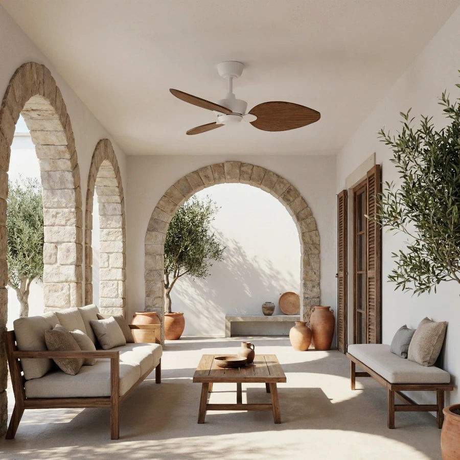 alma s con luz 005 — Blanco / Madera media