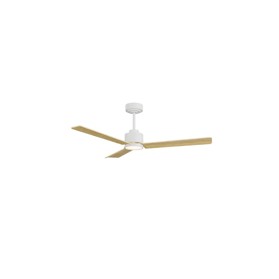 ventilador de techo anne m con luz 002 — Blanco / Madera clara