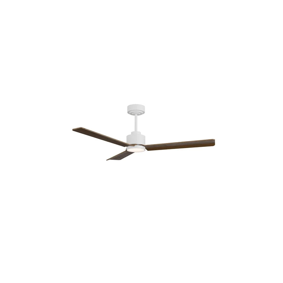 ventilador de techo anne m con luz 004 — Blanco / Madera oscura