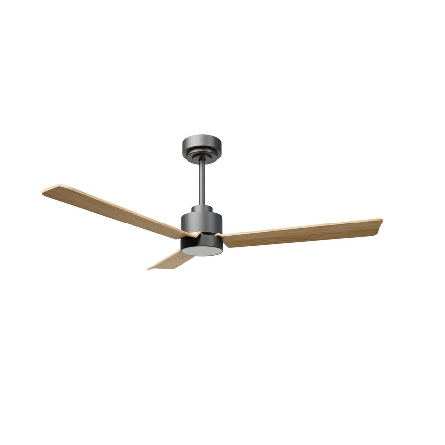 ventilador de techo anne m con luz 006 — Gris Grafito / Madera clara