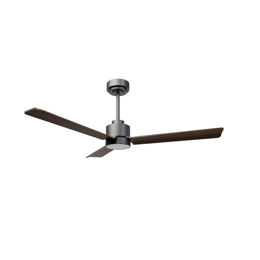 ventilador de techo anne m con luz 008 — Gris Grafito / Madera oscura