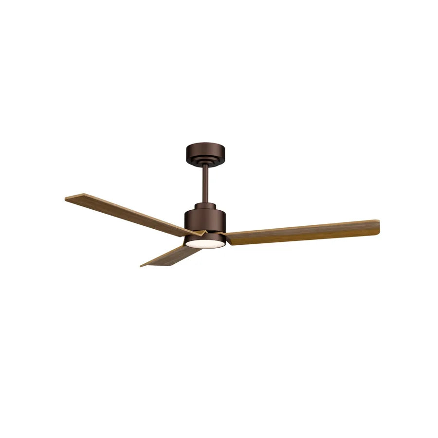 ventilador de techo anne m con luz 010 — Marrón Óxido / Madera media