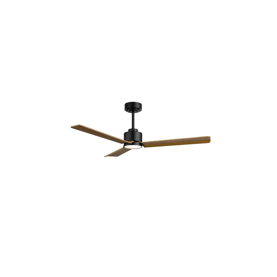 ventilador de techo anne m con luz 014 — Negro / Madera media