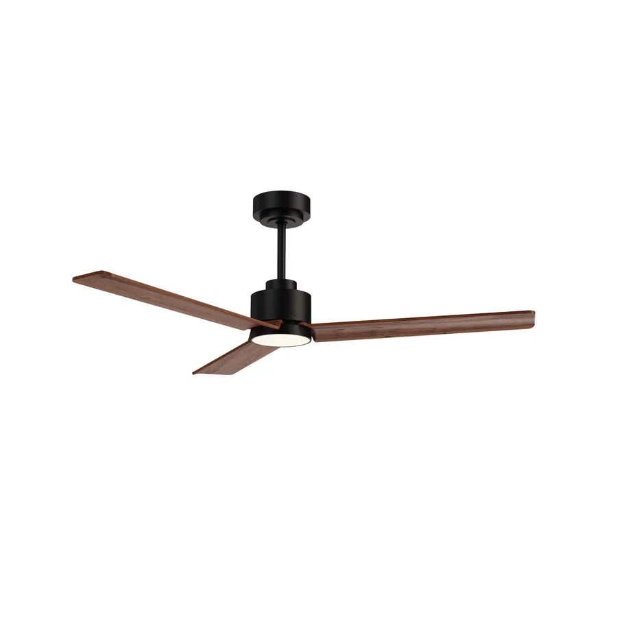 ventilador de techo anne m con luz 015 — Negro / Madera oscura