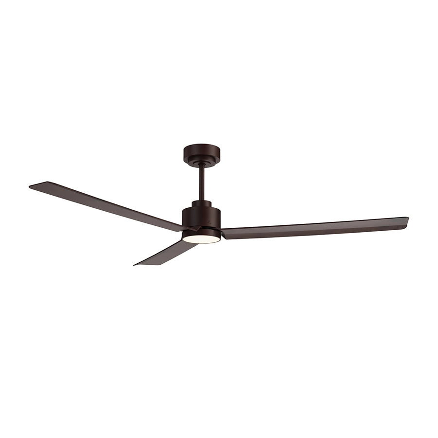 ventilador de techo anne xl con luz 014 — Negro / Madera media
