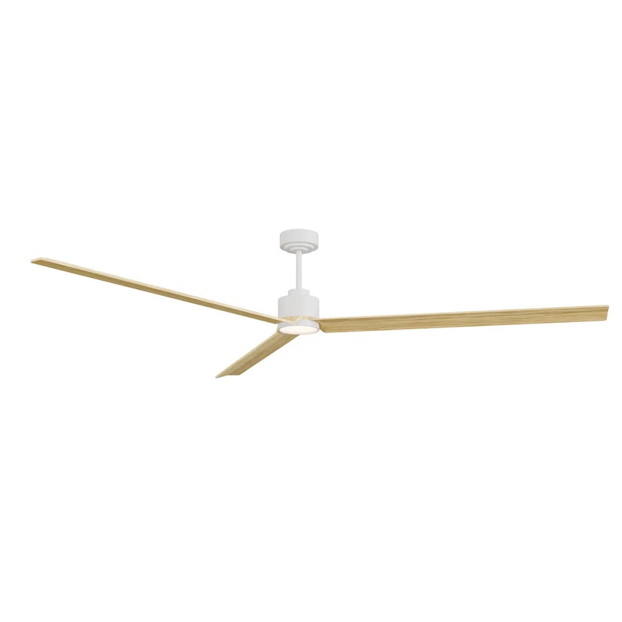 ventilador de techo anne xxl con luz 002 — Blanco / Madera clara