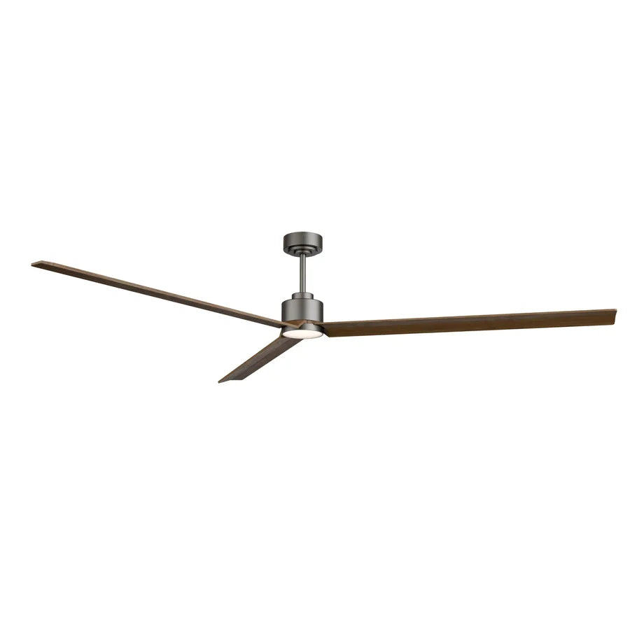 ventilador de techo anne xxl con luz 007 — Gris Grafito / Madera oscura