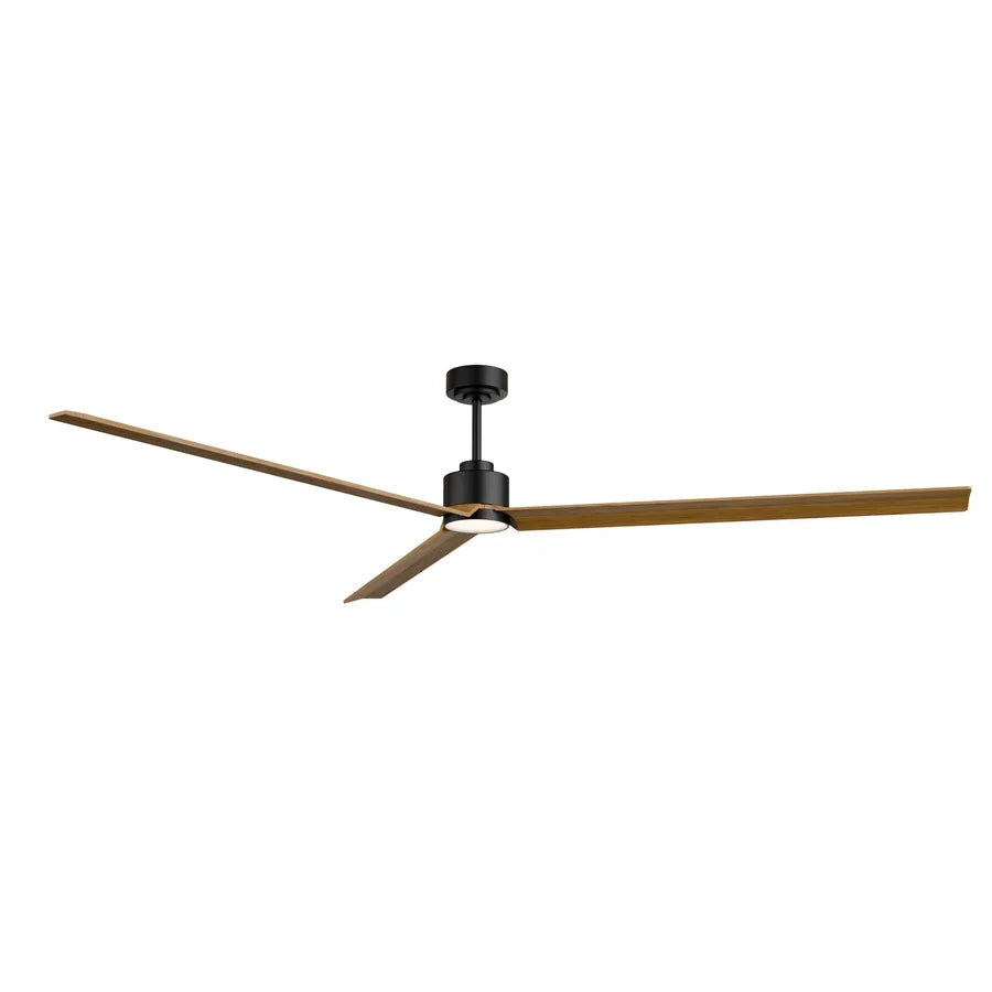 ventilador de techo anne xxl con luz 013 — Negro / Madera media