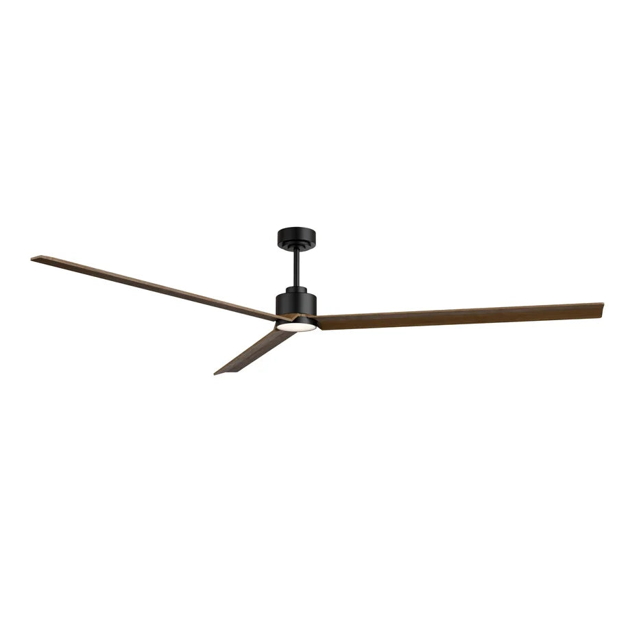 ventilador de techo anne xxl con luz 014 — Negro / Madera oscura
