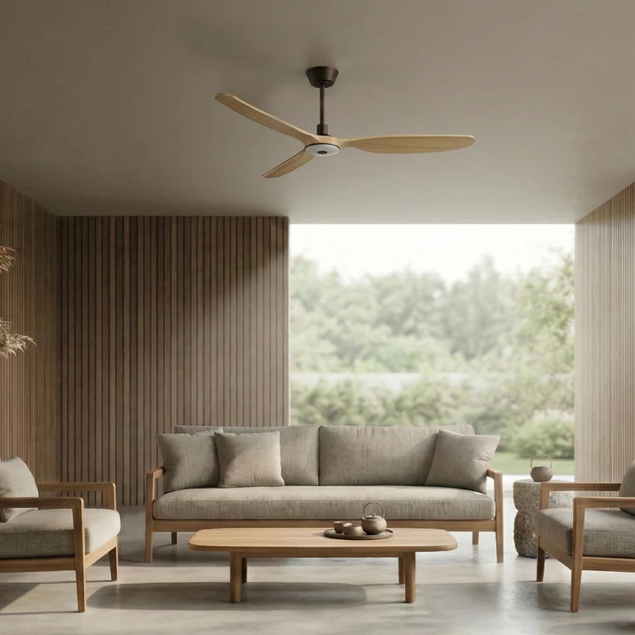 balcony neo l con luz 020 — Marrón / Madera clara