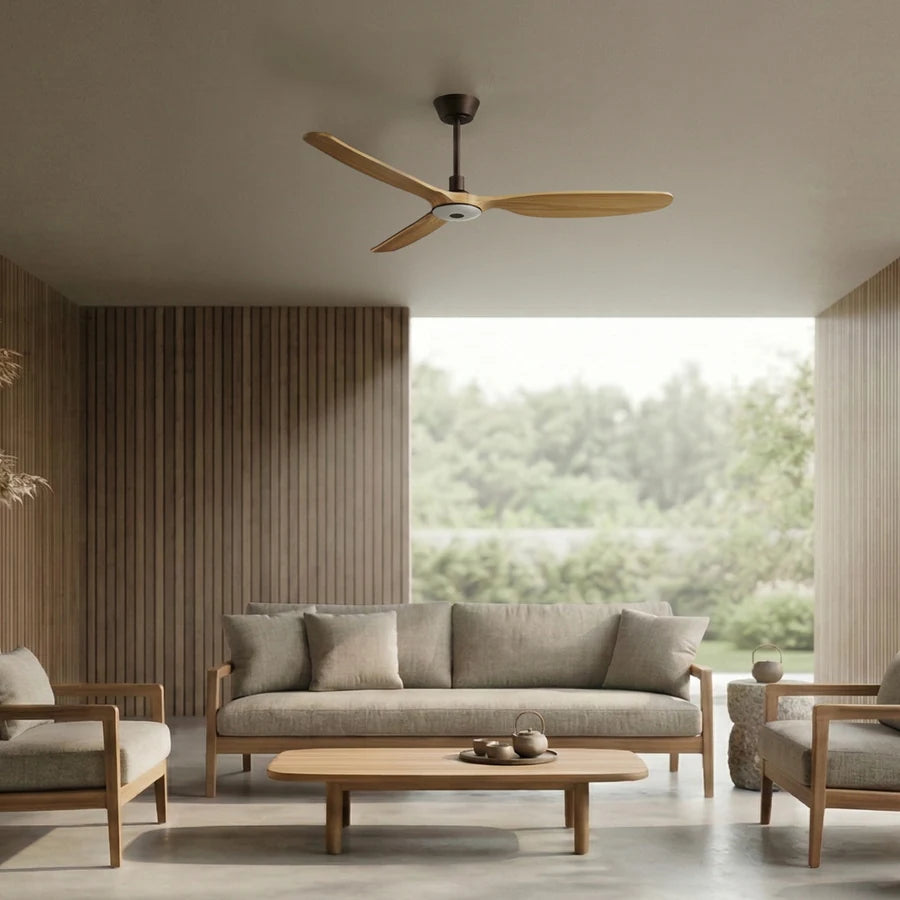 balcony neo l con luz 023 — Marrón / Madera media
