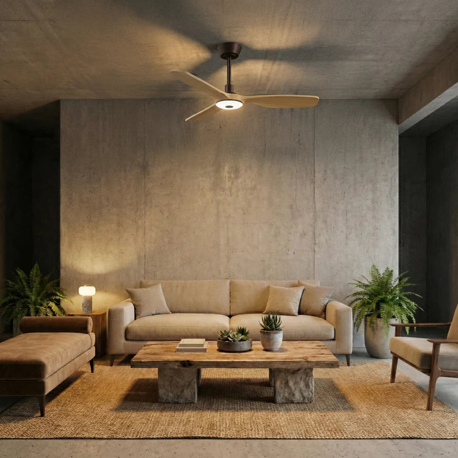 Balcony Neo M con Luz en acabado Marrón / Madera media, ambiente