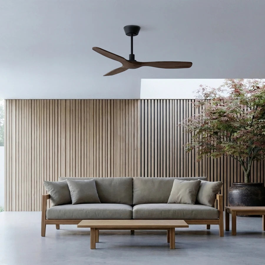 balcony neo m 017 — Negro / Madera oscura