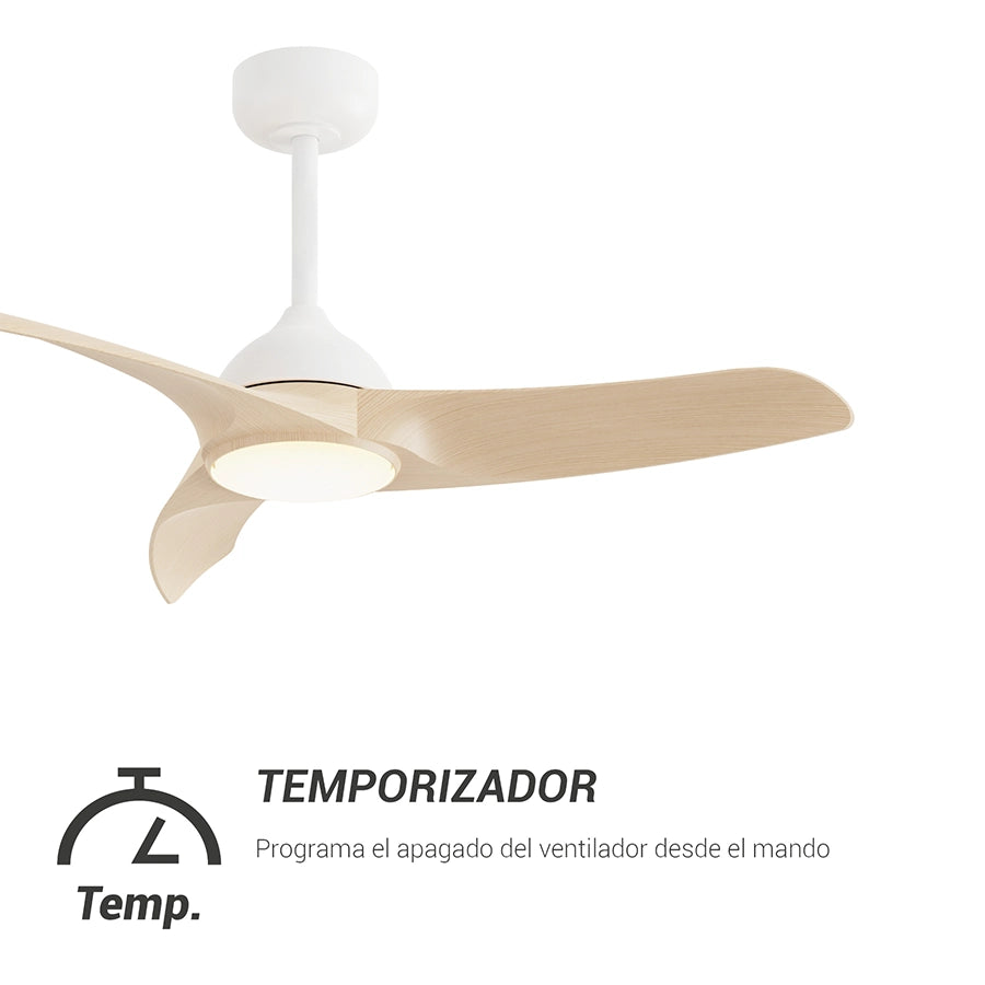 ventilador de techo diehl m sulion ifdesign store 016 — función temporizador sobre la versión de palas de madera