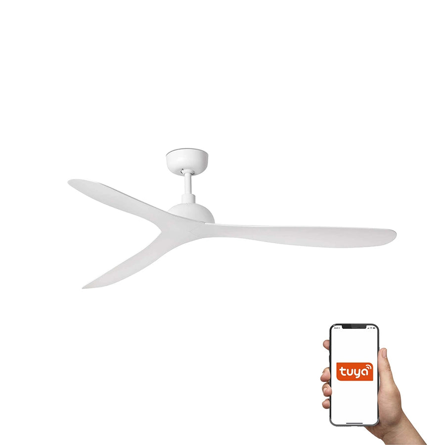 ventilador de techo gotland faro barcelona ifdesign store 002 — vista principal blanco mate, control por app Tuya