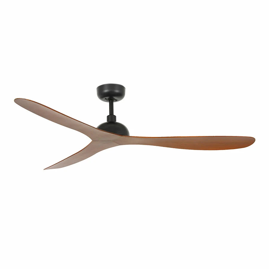 ventilador de techo gotland faro barcelona ifdesign store 005 — vista principal, negro con palas en acabado nogal