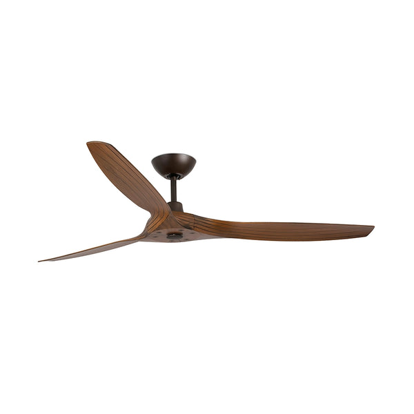 ventilador de techo morea faro barcelona ifdesign store 001 — vista principal, acabado marrón y nogal
