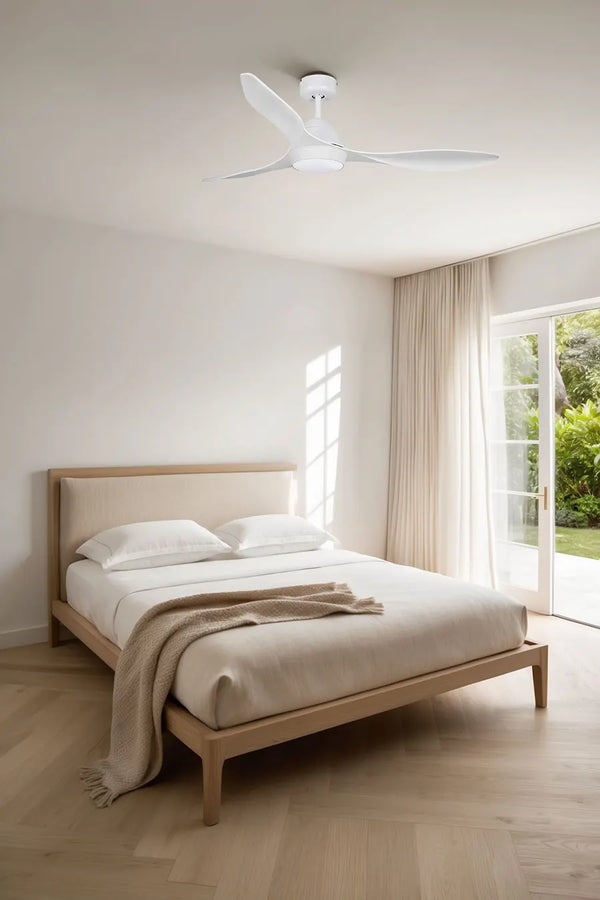 ventilador de techo polaris faro barcelona ifdesign store 004 — ambientado en dormitorio nórdico