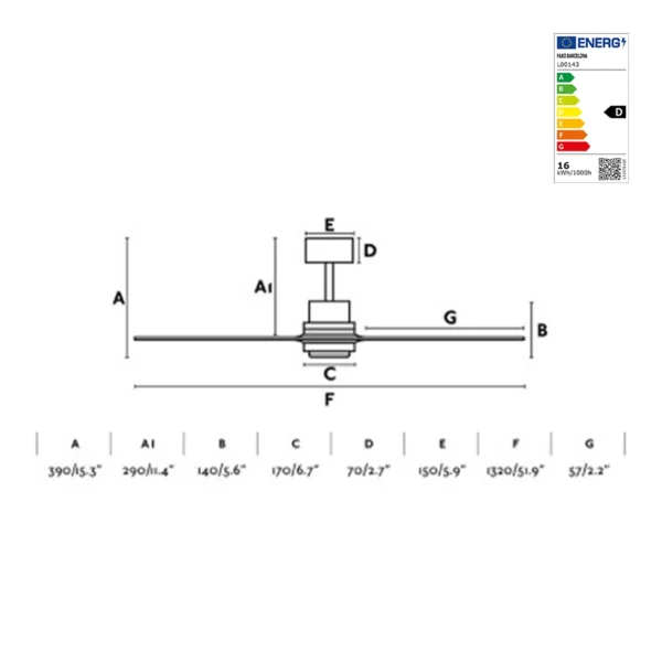 Ventilador De Techo Lantau L Con Luz Faro Barcelona Ifdesign Store 016